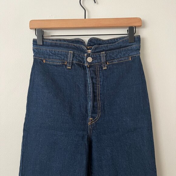 Levi's Tailored Ribcage Straight Leg Jeans Dark Wash Women's Size 27 - Picture 4 of 12